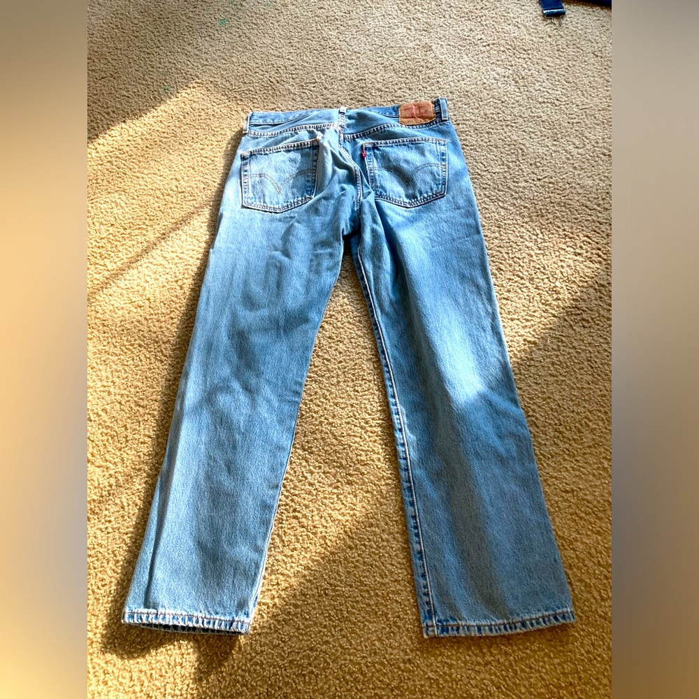 Men's Vintage Levi's 501 Jeans 36W 32L - Light Wash
